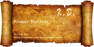 Knapp Dorina névjegykártya